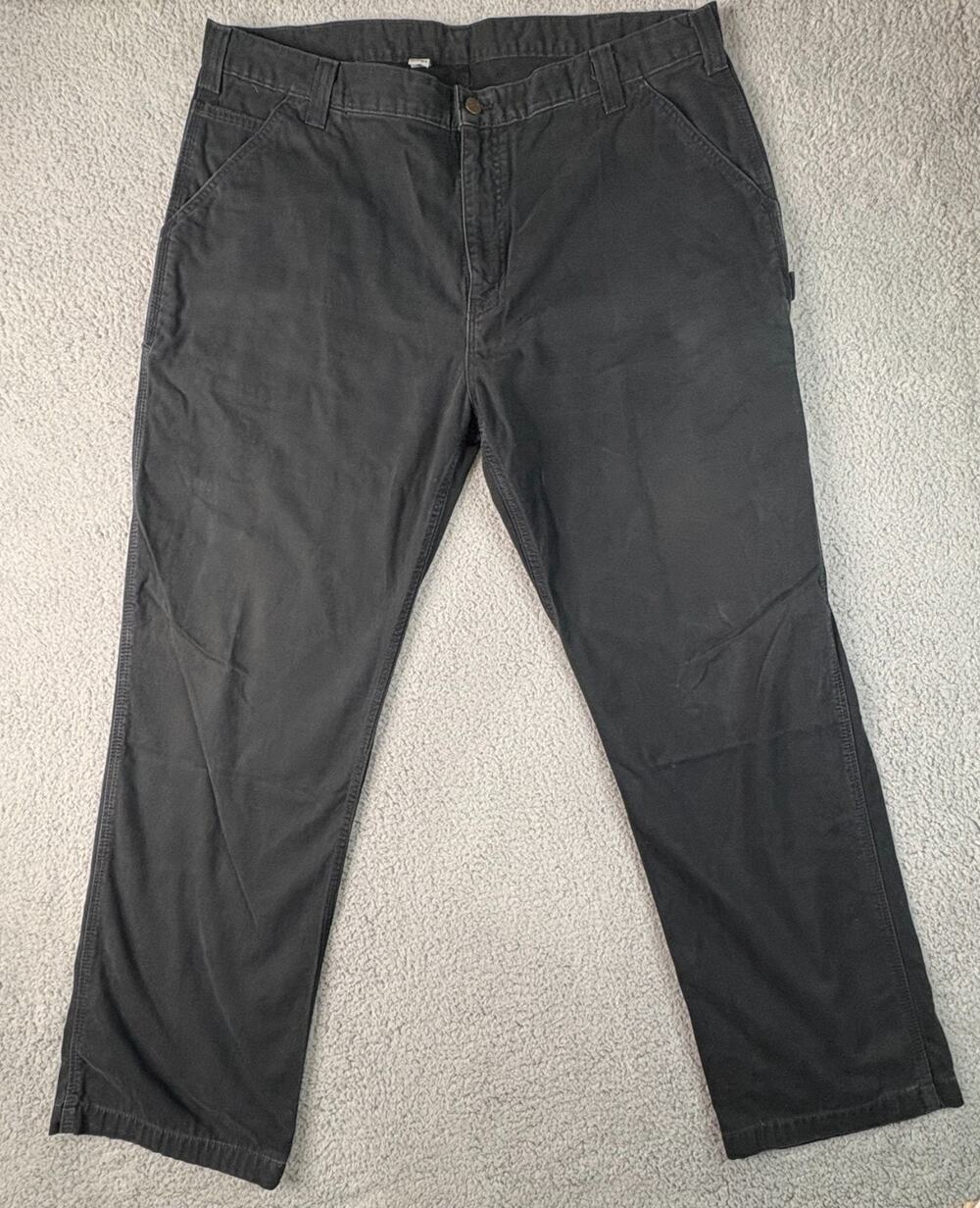 Carhartt Carpenter Jeans Men's Size 42 x 32 Black Straight Leg Medium Wash